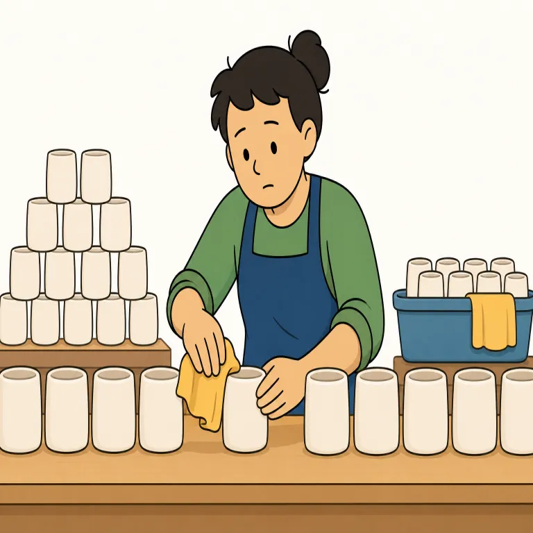 drudge（単調に働く・verb）の覚え方イラスト