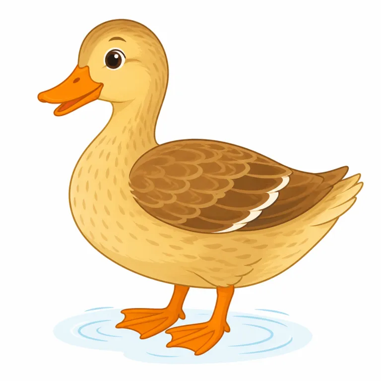 duck（アヒル・名詞）の覚え方イラスト — duck は「水辺で泳ぐ、平たいくちばしの鳥」という絵で覚えると安定します