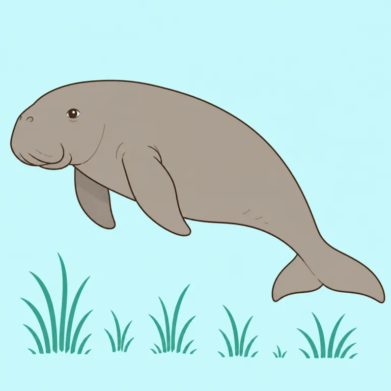 dugong（ジュゴン・noun）の覚え方イラスト