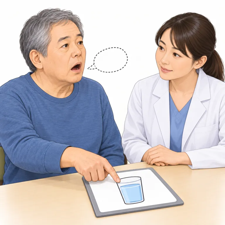 dumb（口がきけない・adjective）の覚え方イラスト