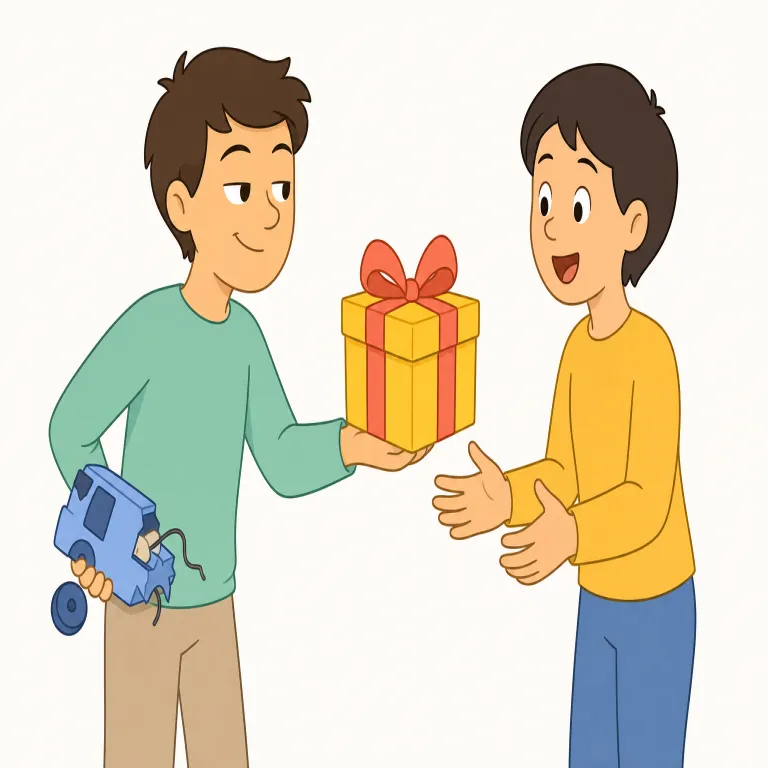 duping（騙す・動詞）の覚え方イラスト — duping は dupe の進行形