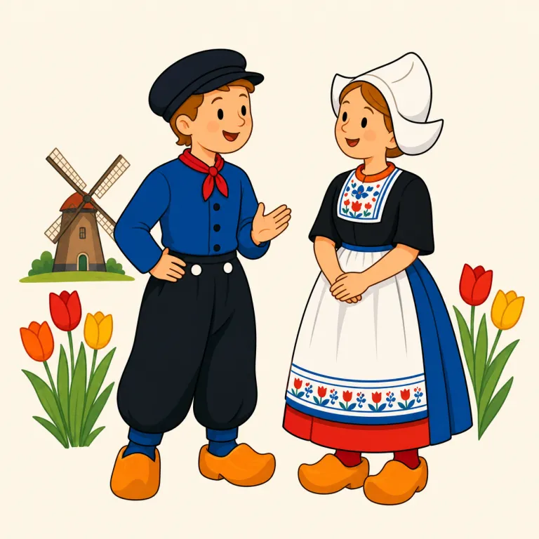 dutch（オランダ語・オランダ人・noun）の覚え方イラスト