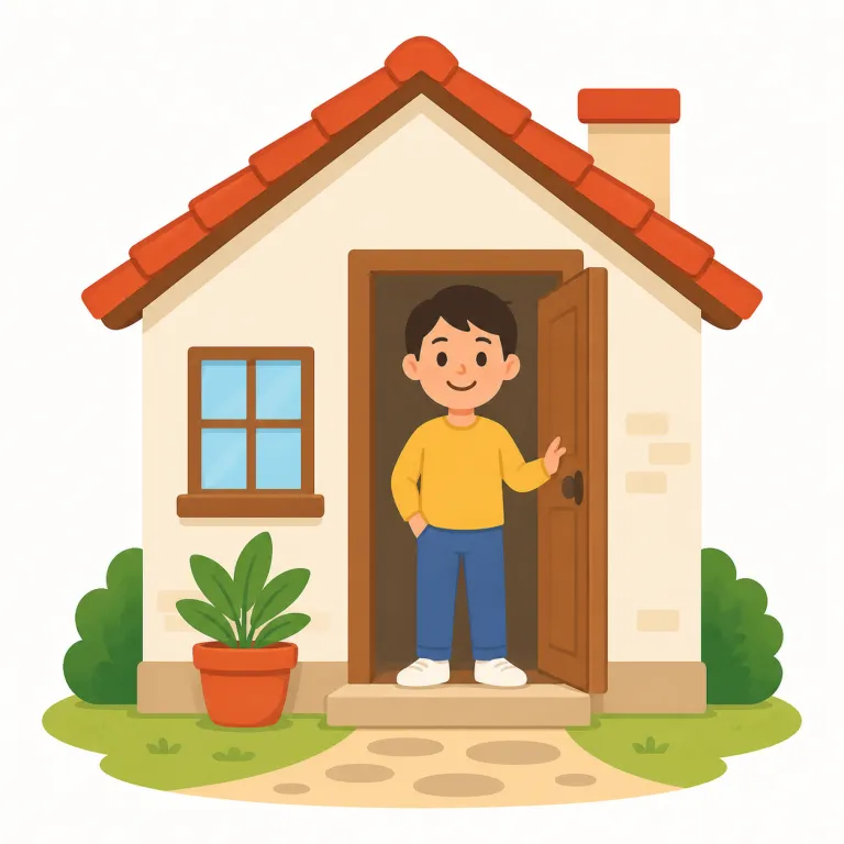 dweller（住人・名詞）の覚え方イラスト — このエントリでは dweller を「居住者」という一般的な事務的表現ではなく、ある場所や環境に深く結びついた「住人」として覚える
