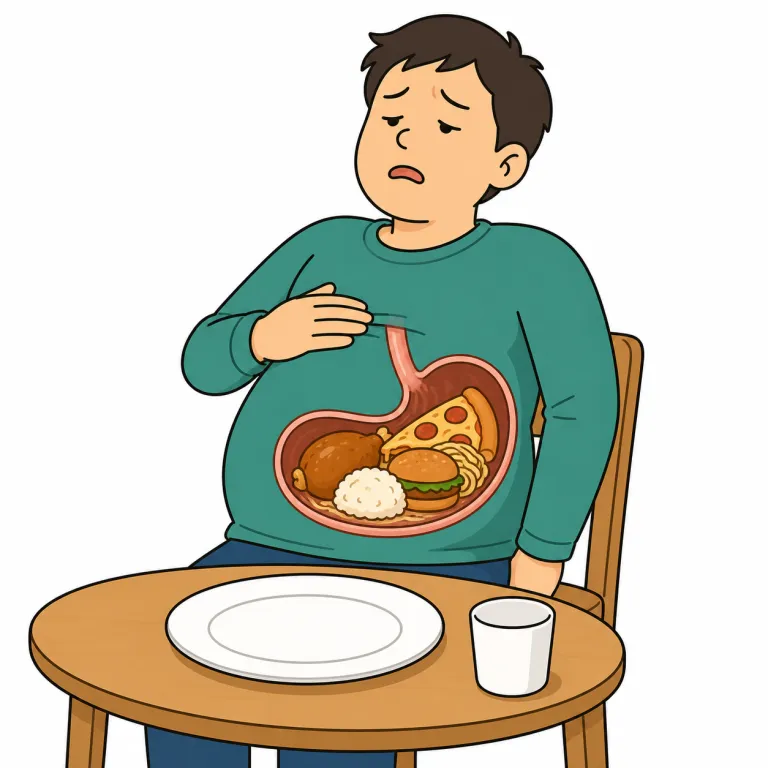 dyspepsia（消化不良・noun）の覚え方イラスト