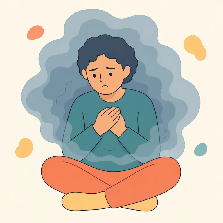 dysphoria（不快感・名詞）の覚え方イラスト — euphoria（幸福感・高揚感）の反対側に置いて覚えると定着しやすい語です