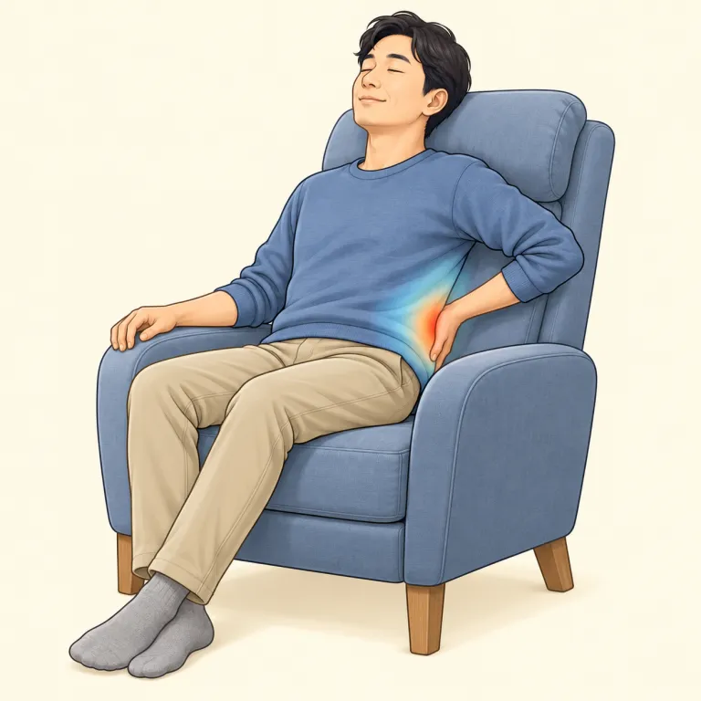 ease（楽にする・verb）の覚え方イラスト