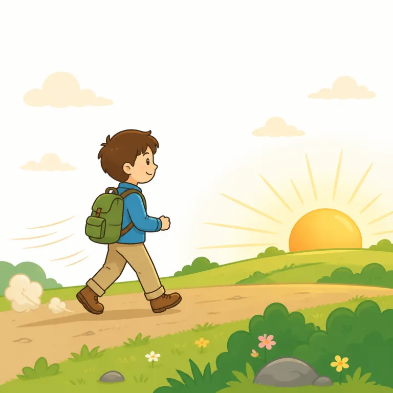 eastward（東へ・副詞）の覚え方イラスト — 副詞では、動詞の後に置いて「どちらへ進むのか」を示す語として覚えるのが実用的です