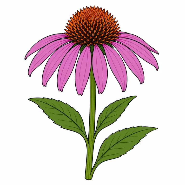 echinacea（エキナセア・noun）の覚え方イラスト