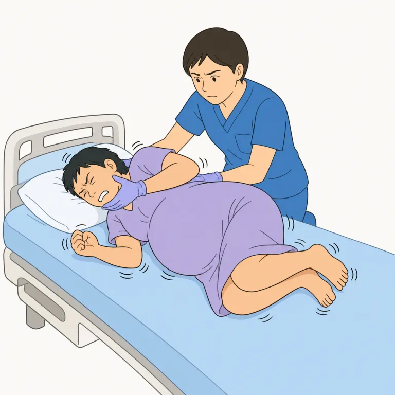 eclampsia（子癇・noun）の覚え方イラスト