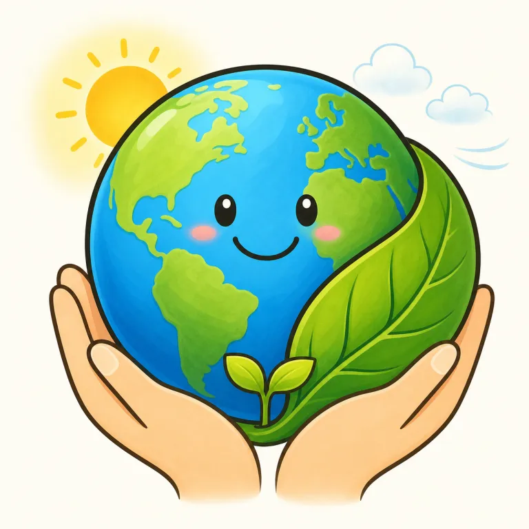 ecological（環境にやさしい・adjective）の覚え方イラスト