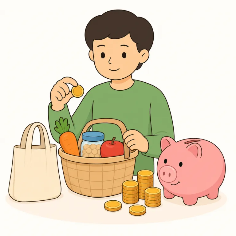 economically（経済的に・副詞）の覚え方イラスト — この語では「節約して」よりも、economic の「経済の・経済上の」が前面に出る