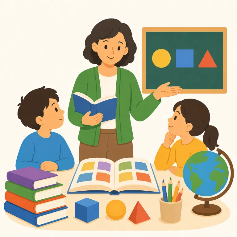 educationist（教育学者・名詞）の覚え方イラスト — education は「教育」、-ist は scientist や economist のように「その分野の専門家・研究者」を表す語尾です