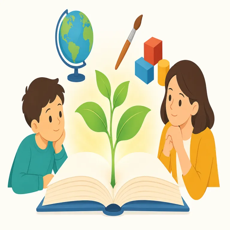 educative（教育的な・形容詞）の覚え方イラスト — educate, education を知っていれば、そのまま「教育の方向に働く」形容詞だとつなげやすい語