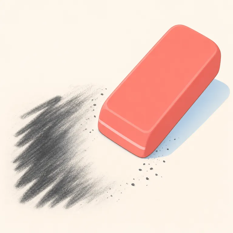 efface（消し去る・動詞）の覚え方イラスト — face を知っていれば、efface は「顔つきや表面の特徴が分からなくなるほど消す」とつなぐと記憶しやすいです