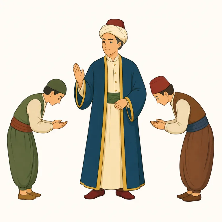 effendi（エフェンディ（称号）・名詞）の覚え方イラスト — effendi は、オスマン帝国や中東の社会で、教養や地位のある男性に付ける敬称・称号名として覚えます
