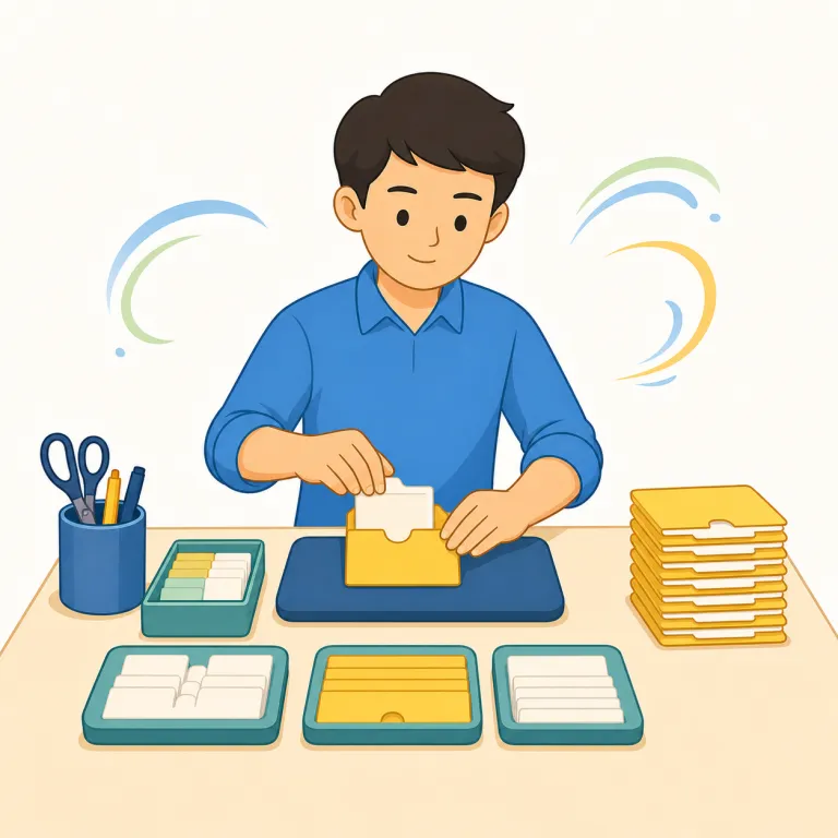 efficiently（効率的に・副詞）の覚え方イラスト — efficiently はまず efficient「効率的な」を軸に覚えるとよく、efficient → efficiently は slow → slowly と同じく -…