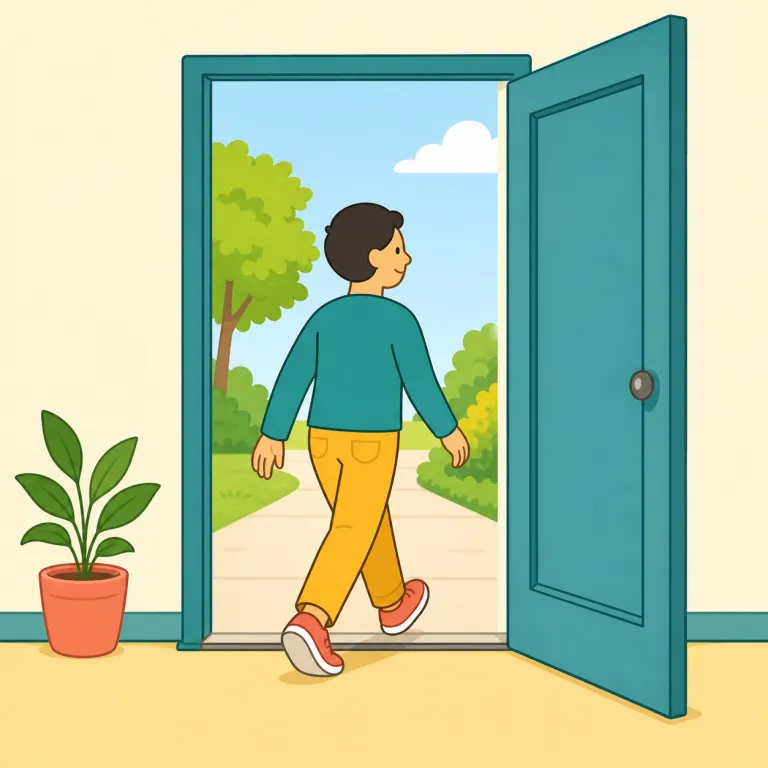 egress（出口，退出・名詞）の覚え方イラスト — exit を少し硬く、設計・法規・防災寄りにした語だと覚えると残りやすいです