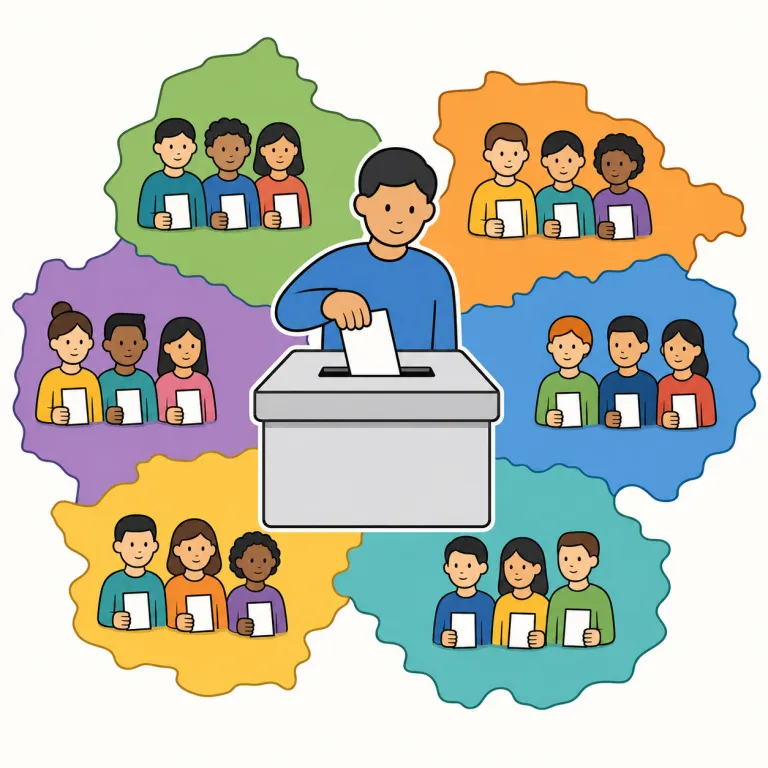electorally（選挙的に・副詞）の覚え方イラスト — electoral（選挙の）に -ly が付いた副詞、と形で押さえると覚えやすい
