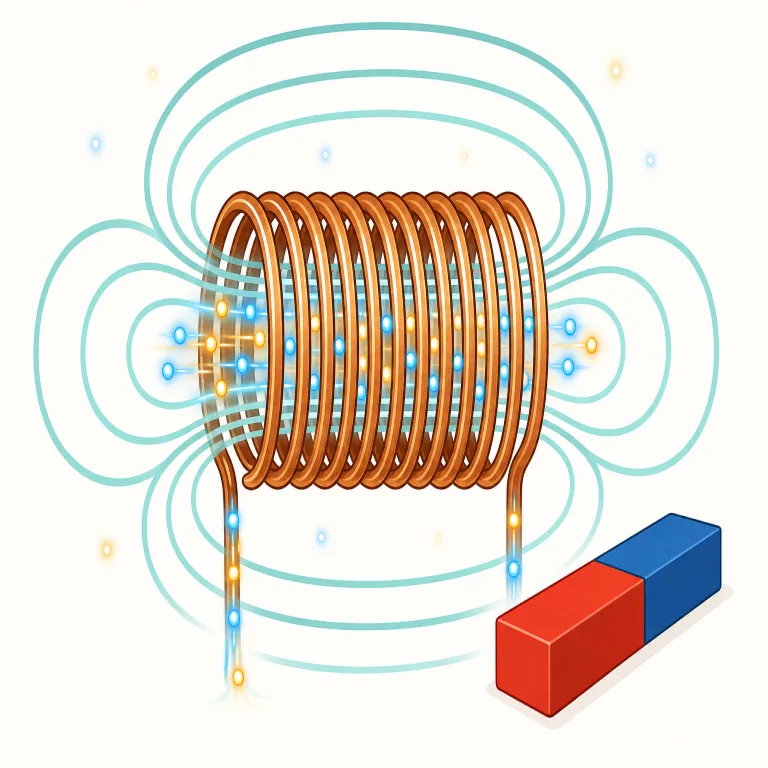electrodynamics（電気力学・名詞）の覚え方イラスト — electrodynamics は electro「電気」+ dynamics「力や運動を扱う分野」と分けると、「電気が関わる運動と力の学問」と覚えやすいです