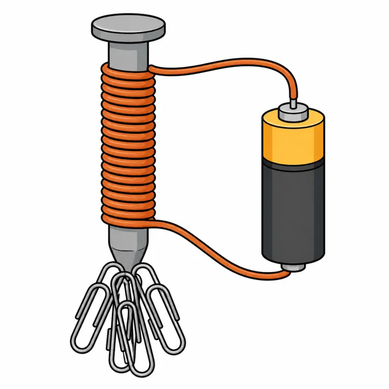 electromagnet（電磁石・noun）の覚え方イラスト