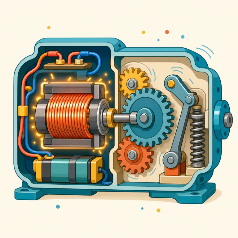 electromechanical（電気機械的・形容詞）の覚え方イラスト — electro- は electric や electronic の仲間、mechanical は machine や mechanic の仲間だと捉えると覚…