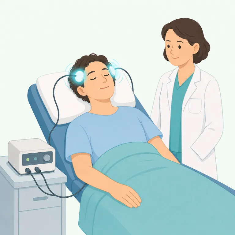 electroshock（電気ショック・名詞）の覚え方イラスト — electroshock は electro-「電気」と shock「衝撃」をそのまま合わせた語で、このエントリでは体に与えられる強い電気的衝撃そのものを指します