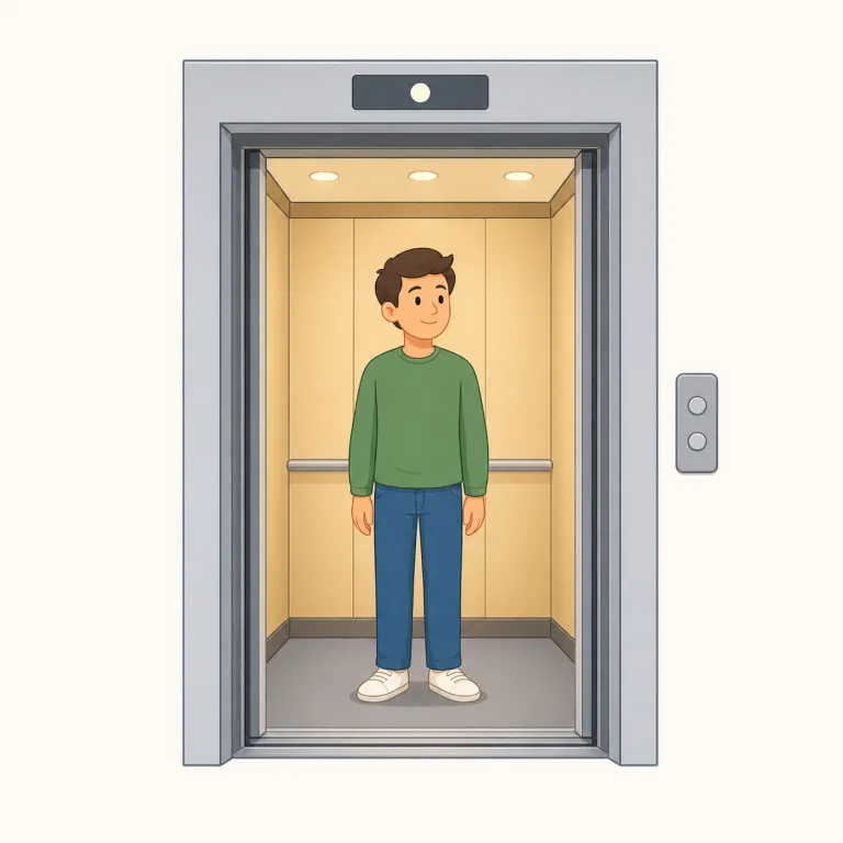 elevator（エレベーター・名詞）の覚え方イラスト