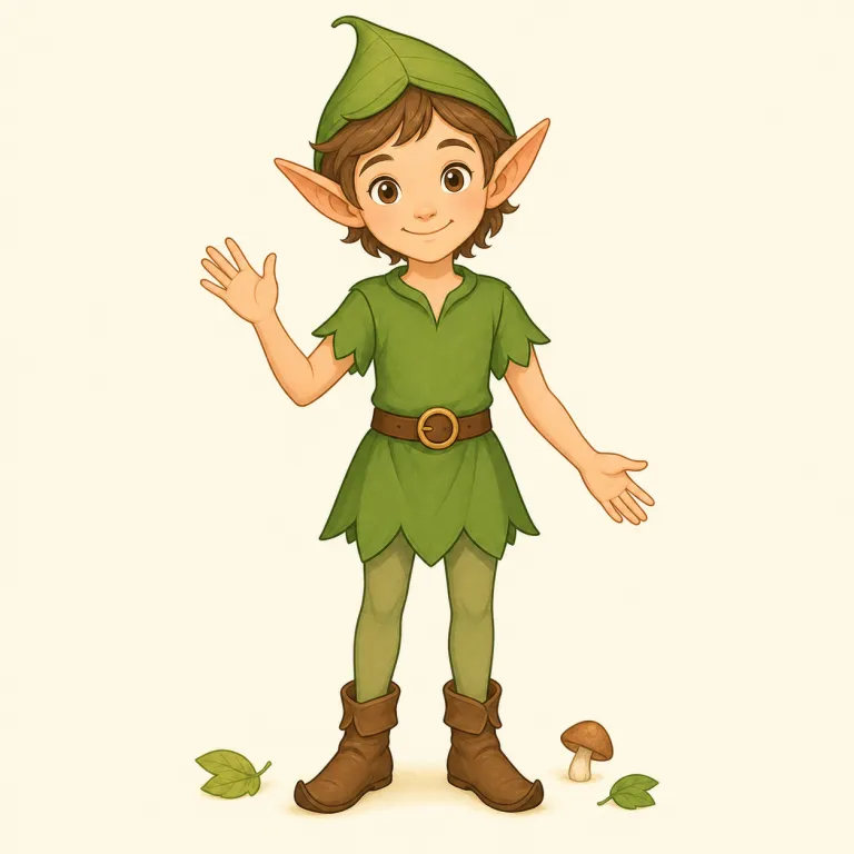 elf（エルフ・名詞）の覚え方イラスト — elf はゲルマン系の伝承に由来し、魔法と結び付く人間に似た存在を表す