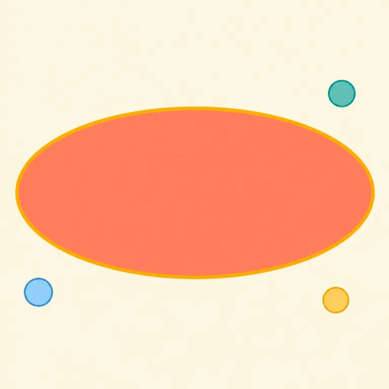 elliptic（楕円形の・形容詞）の覚え方イラスト — ellipse（楕円）を知っていれば、elliptic は「楕円の・楕円形の」という形容詞だとつながります