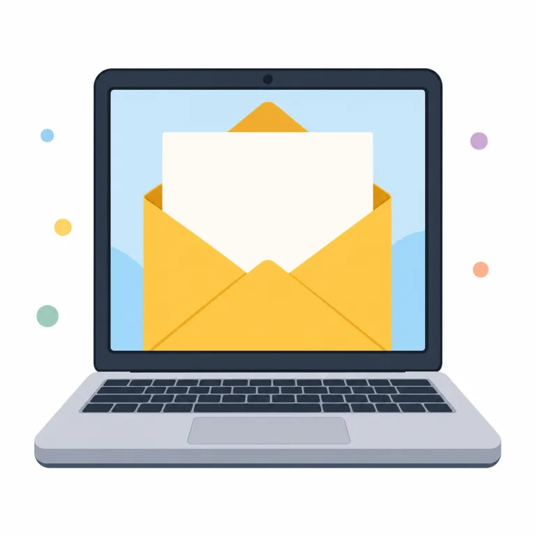 email（電子メール・名詞）の覚え方イラスト — email は electronic mail の短縮で、紙の手紙や郵便をネット上に置き換えた名詞と考える