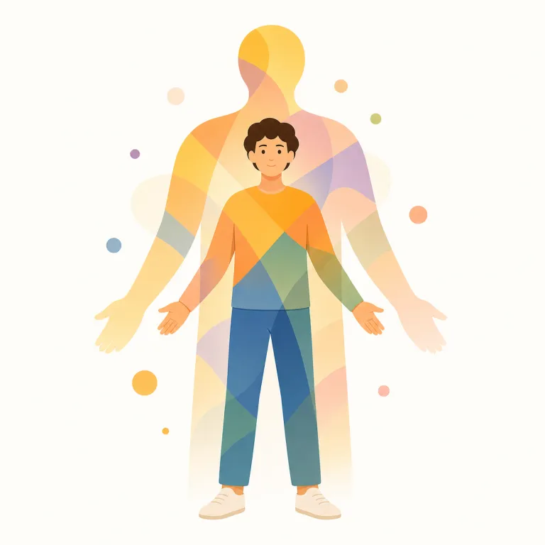 embody（体現する・動詞）の覚え方イラスト — body を知っていれば、「抽象的な考えや価値観に body を与えて、目に見える形にする」と捉えると覚えやすい語です