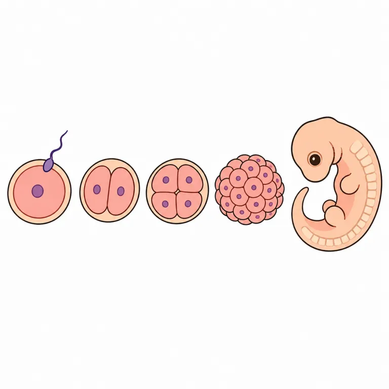 embryogenesis（胚発生・noun）の覚え方イラスト