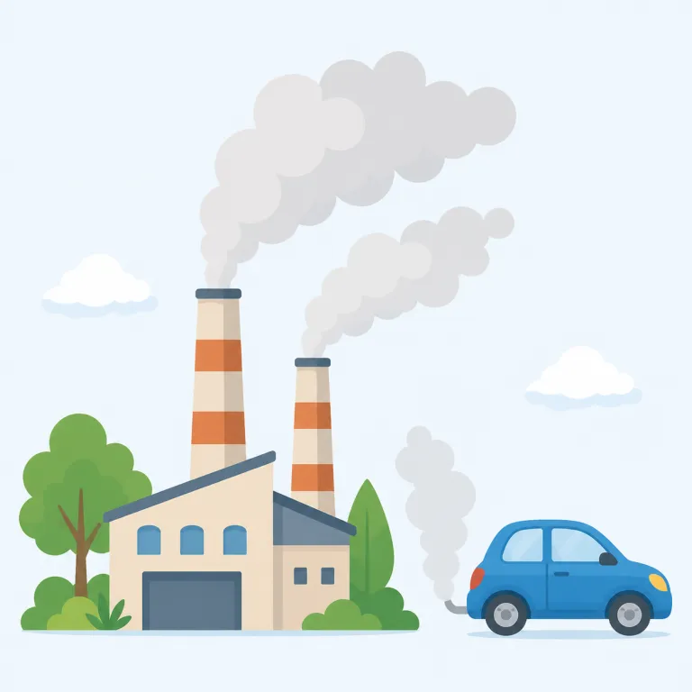 emission（排出・名詞）の覚え方イラスト — emit（放つ）を知っていれば、その名詞形が emission
