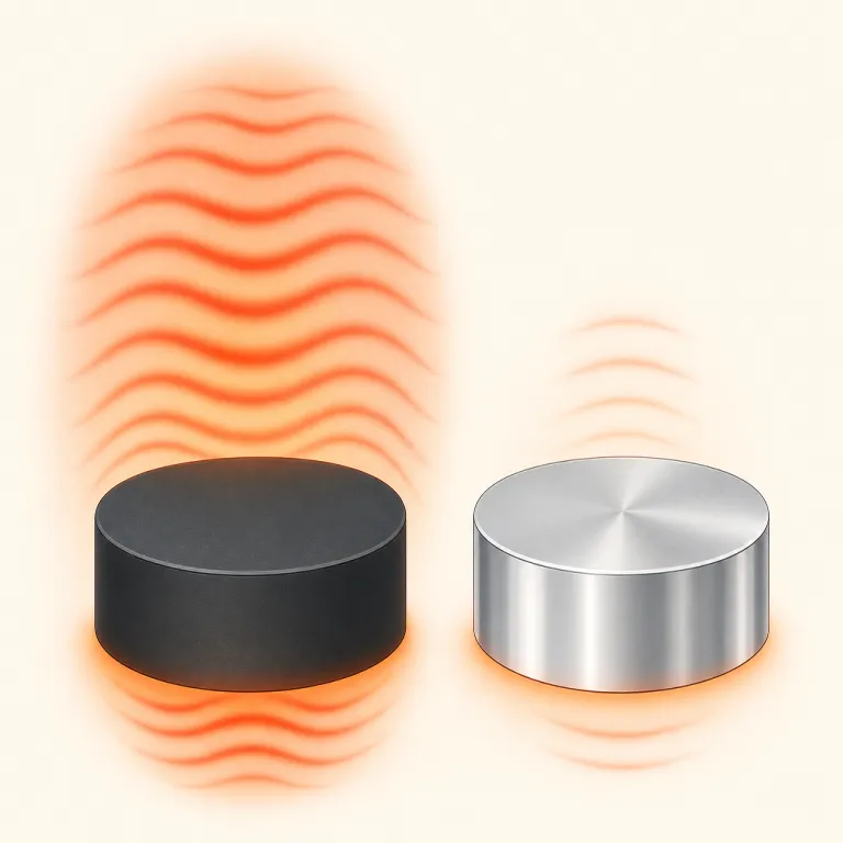 emissivity（放射率・名詞）の覚え方イラスト — emissivity は emit（放出する）を知っていると覚えやすい
