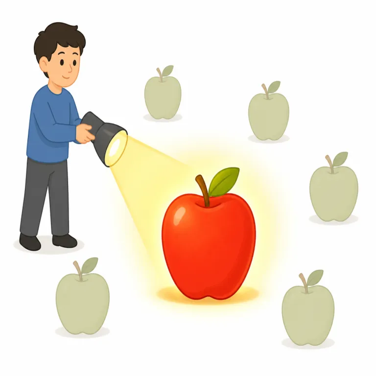 emphasize（強調する・動詞）の覚え方イラスト — emphasize は emphasis「強調」に -ize が付いた動詞で、「強調する」と覚えます
