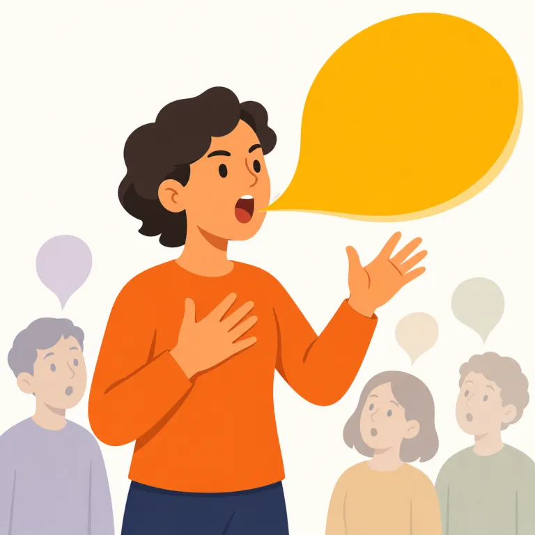 emphatic（強調された・形容詞）の覚え方イラスト — emphatic は emphasis「強調」と同じ語族だと考えると覚えやすい語です