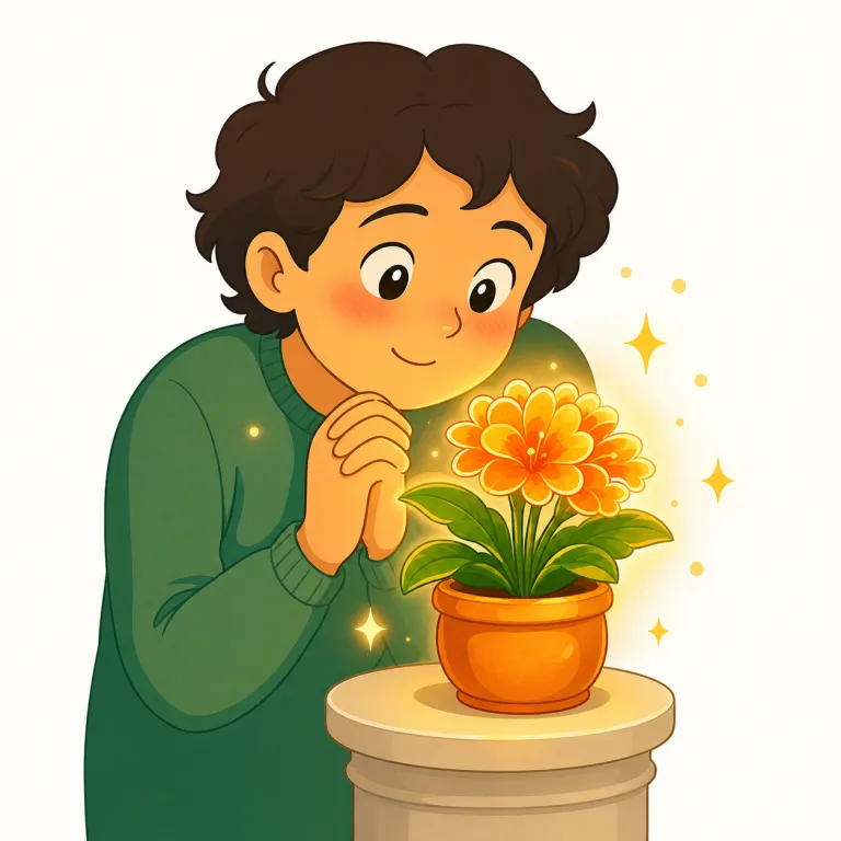 enamored（夢中になった・形容詞）の覚え方イラスト — enamored は like や interested を一段強くした語で、「気になる」ではなく心を奪われている状態
