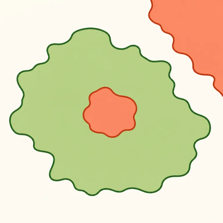 enclave（飛び地・名詞）の覚え方イラスト — enclose を知っていると覚えやすいです
