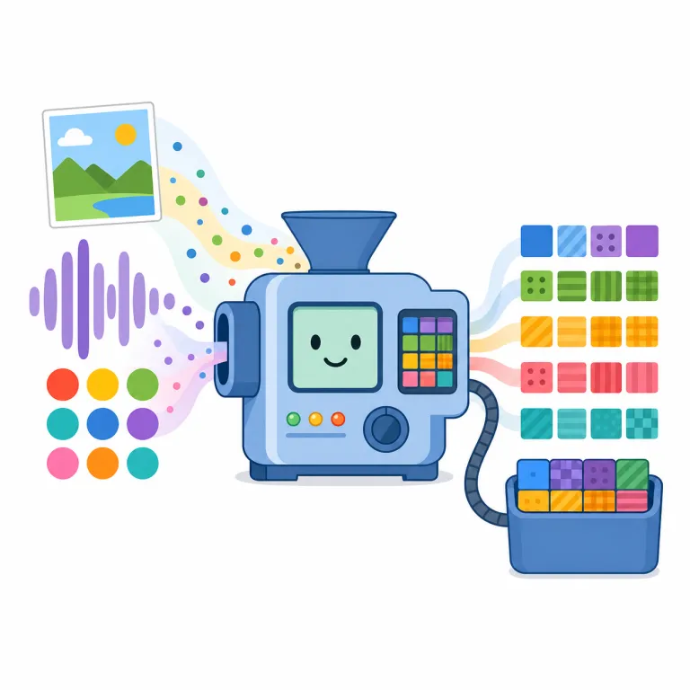 encoding（符号化・名詞）の覚え方イラスト — encoding は encode の名詞形で、encode は en-「〜にする」+ code「記号・規則」と見ると理解しやすいです