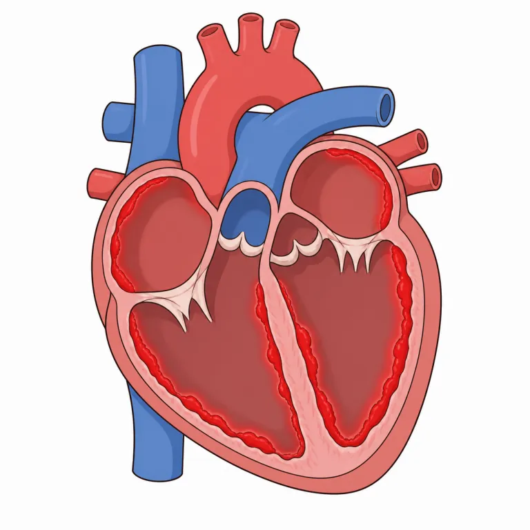 endocarditis（心内膜炎・noun）の覚え方イラスト
