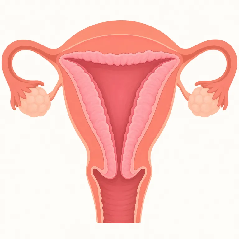 endometrium（子宮内膜・名詞）の覚え方イラスト — 医療語の endo- は inside の合図として覚えるとよい