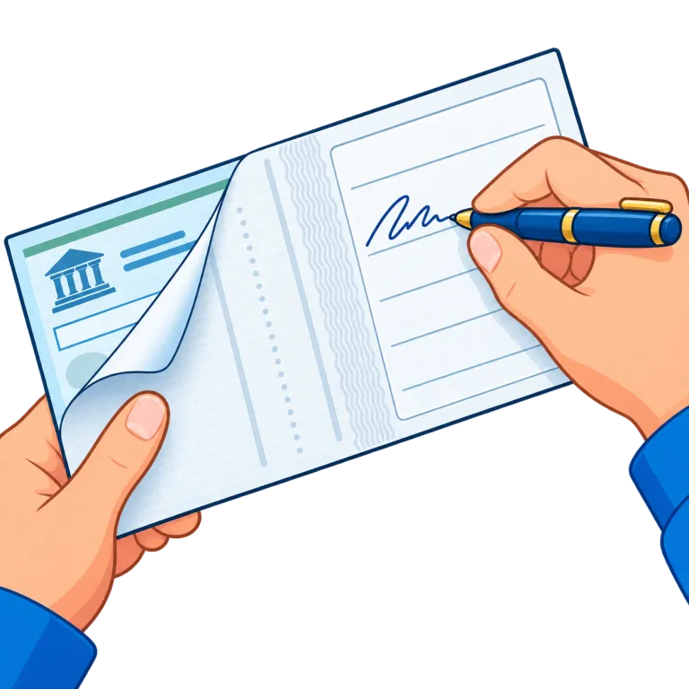 endorsement（裏書き・noun）の覚え方イラスト