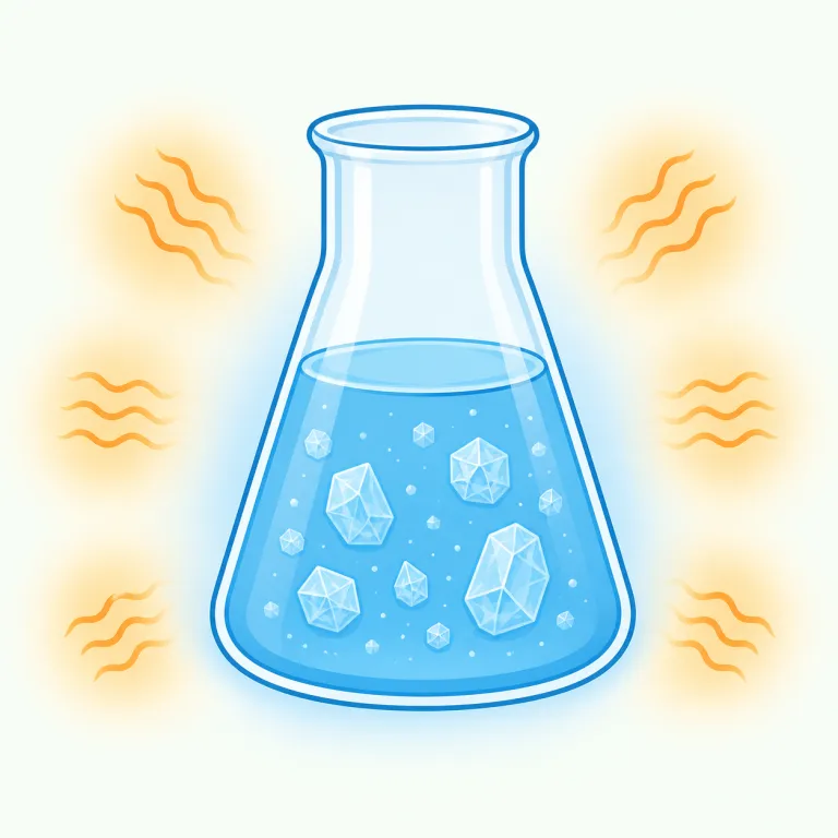 endothermic（吸熱性の・形容詞）の覚え方イラスト — endo- は「内側」、therm は thermal・thermometer の therm と同じで「熱」