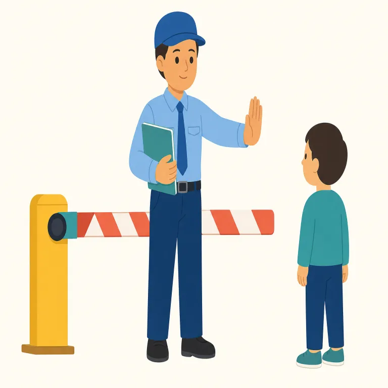 enforcer（取り締まり者・名詞）の覚え方イラスト