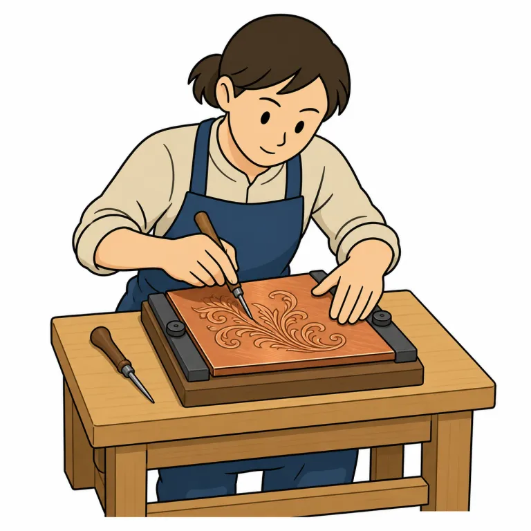 engraver（彫版師・noun）の覚え方イラスト
