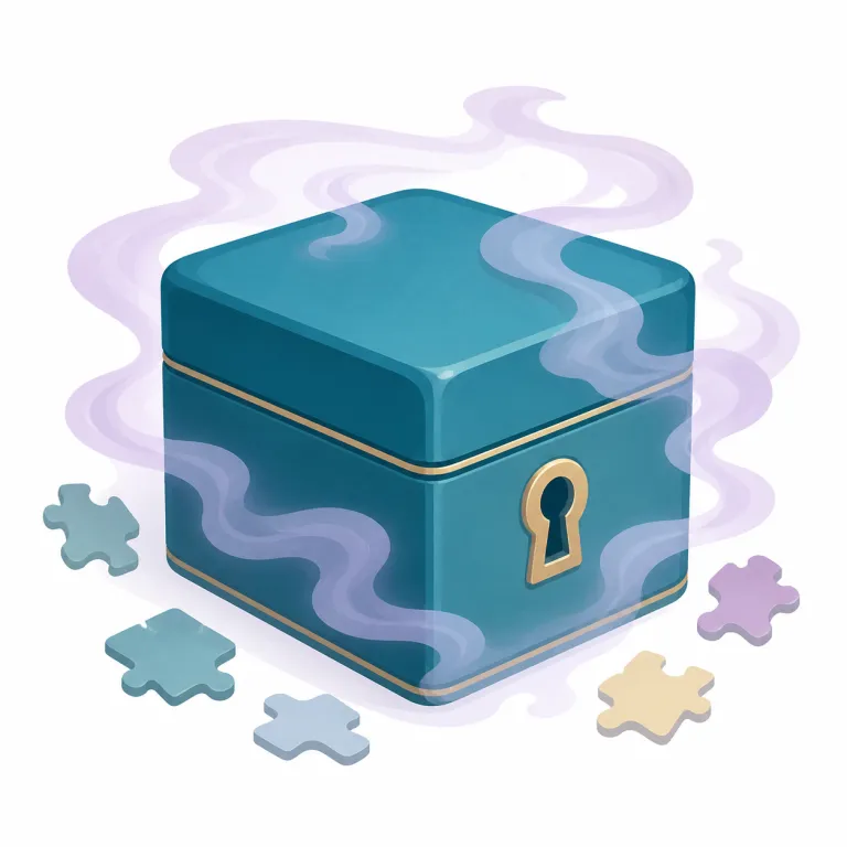 enigmatic（謎めいた・形容詞）の覚え方イラスト — まず名詞 enigma = 「謎」をセットで覚えると楽です