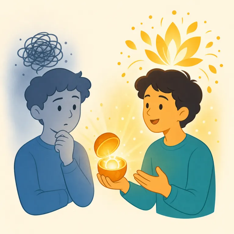 enlighten（教える・動詞）の覚え方イラスト — enlighten は `light`「光」を中心に考えると覚えやすい語です