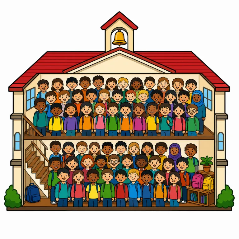 enrollment（在籍者数・noun）の覚え方イラスト