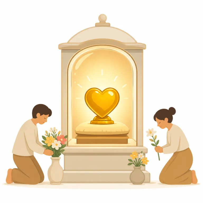 enshrine（祀る/大切にする・動詞）の覚え方イラスト — shrine が分かれば覚えやすい語