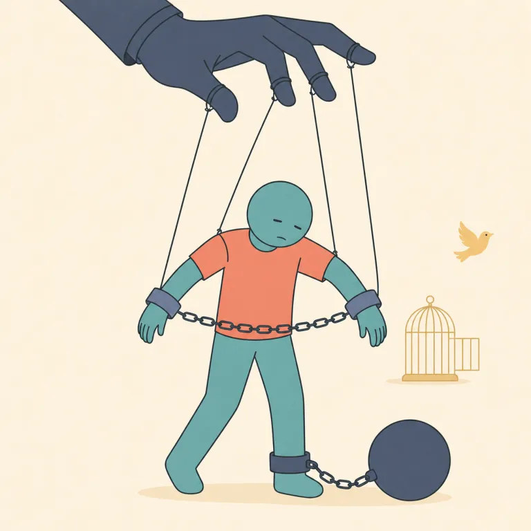 enslavement（奴隷化・名詞）の覚え方イラスト — まず中心は簡単な語 slave「奴隷」